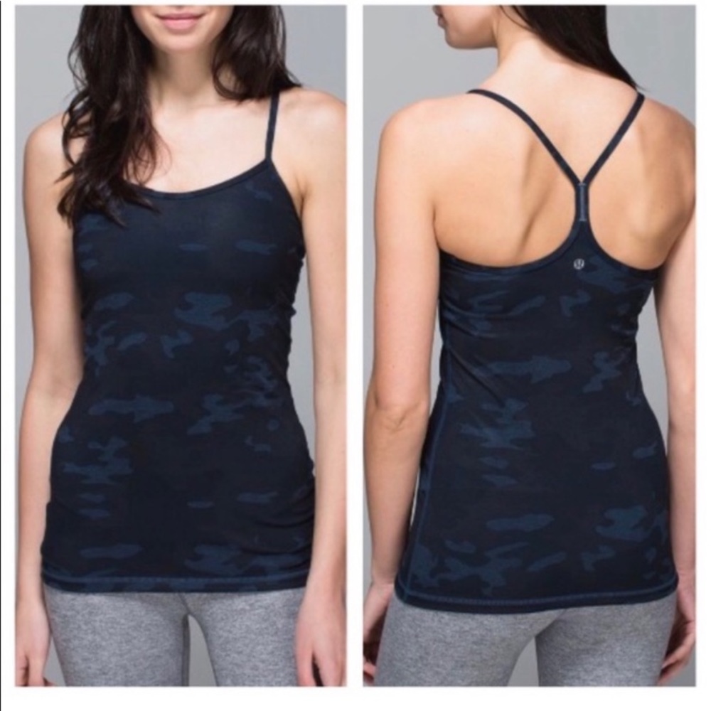 Lululemon Blue Camo Power Y